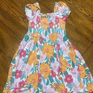 LITTLE SLEEPIES DRESS: BEACHY BLOOMS (Size 3T)